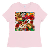 Bubblegum Pink mexican  seamless pattern Ladies Tee - texasbilliewilder