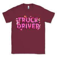Burgundy Breast Cancer truck driver Classic Tee - texasbilliewilder