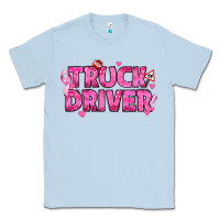 Dusty Blue Breast Cancer truck driver Classic Tee - texasbilliewilder