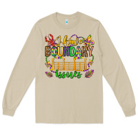 Mushroom ı have boundary issues mardi gras olivia Long Sleeve Tee - OliviaCreatesArt