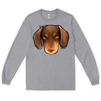 Heather Grey Dachshund Long Sleeve Tee - Jasminsmagicworld