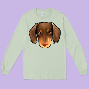 Dachshund Long Sleeve Tee Designed By Jasminsmagicworld