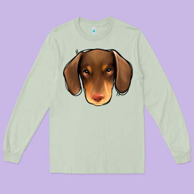 Dachshund Long Sleeve Tee Designed By Jasminsmagicworld