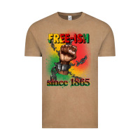 Vintage Coffee free ish since 1865 juneteenth Vintage Tee - CowGirlArtShop