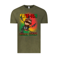 Vintage Olive free ish since 1865 juneteenth Vintage Tee - CowGirlArtShop