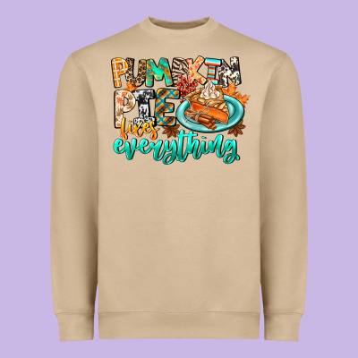 Pumpkin Pie Fixes Everything Heavyweight Sweatshirt Designed By Cowhidedigitalart