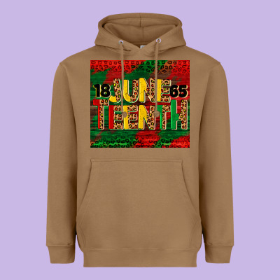 Juneteenth 1865 Tumbler Heavyweight Hoodie Designed By Barkaloodesign