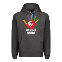 Charcoal Heather LIL Autism Mom Premium Hoodie - CowhideDigitalArt