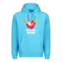 Ocean Blue LIL Autism Mom Premium Hoodie - CowhideDigitalArt