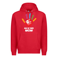 Red LIL Autism Mom Premium Hoodie - CowhideDigitalArt