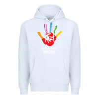 White LIL Autism Mom Premium Hoodie - CowhideDigitalArt