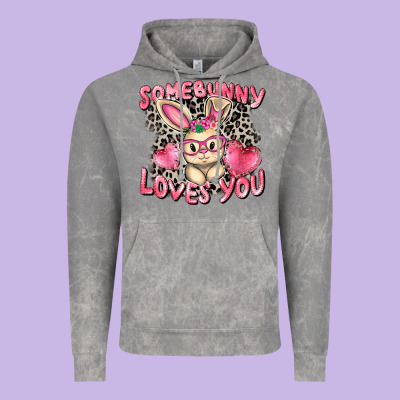 Somebunny Loves You Easter Day Vintage Hoodie Designed By Cowgirlartshop