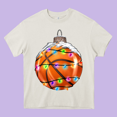 Christmas Basketball Heavy Core Tee Designed By Ranaportraitstore