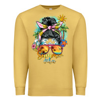 Summer Vibes Messy Bun Premium Sweatshirt | Teevron