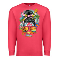 Cardinal summer vibes messy bun Premium Sweatshirt - BarkalooDesign