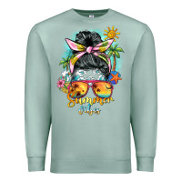Seafoam summer vibes messy bun Premium Sweatshirt - BarkalooDesign