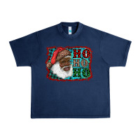 Navy african american santa ho ho ho Urban Heavy Tee - RanaPortraitStore