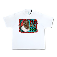 African American Santa Ho Ho Ho Urban Heavy Tee | Teevron