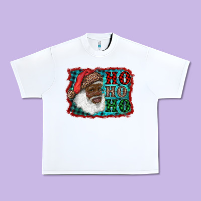 African American Santa Ho Ho Ho Urban Heavy Tee Designed By Ranaportraitstore