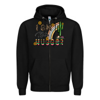 Black i am not a hugger Zipper Hoodie - CowhideDigitalArt