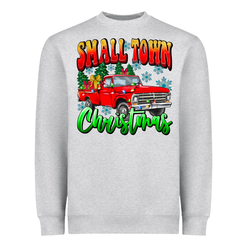 Small Town Christmas Heavyweight Sweatshirt by CowhideDigitalArt | Teevron
