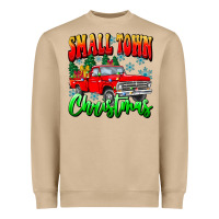 Mushroom Small town Christmas Heavyweight Sweatshirt - CowhideDigitalArt
