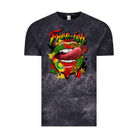 Cloud Black free ish juneteenth lips Vintage Tee - CowGirlArtShop