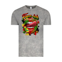 Cloud Rock free ish juneteenth lips Vintage Tee - CowGirlArtShop