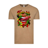 Vintage Coffee free ish juneteenth lips Vintage Tee - CowGirlArtShop