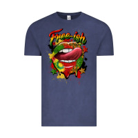Vintage Denim free ish juneteenth lips Vintage Tee - CowGirlArtShop