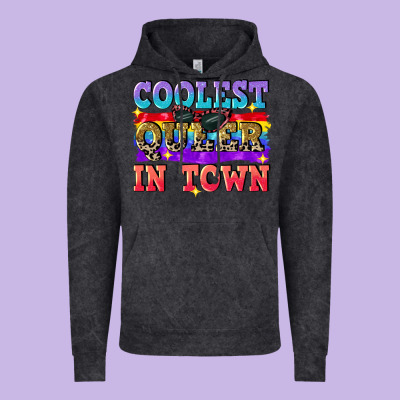 Coolest Queer In Town Vintage Hoodie Designed By Cowgirlartshop