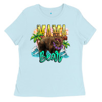 Baby Blue Mama bear summer Ladies Tee - NancyCooperArtShop