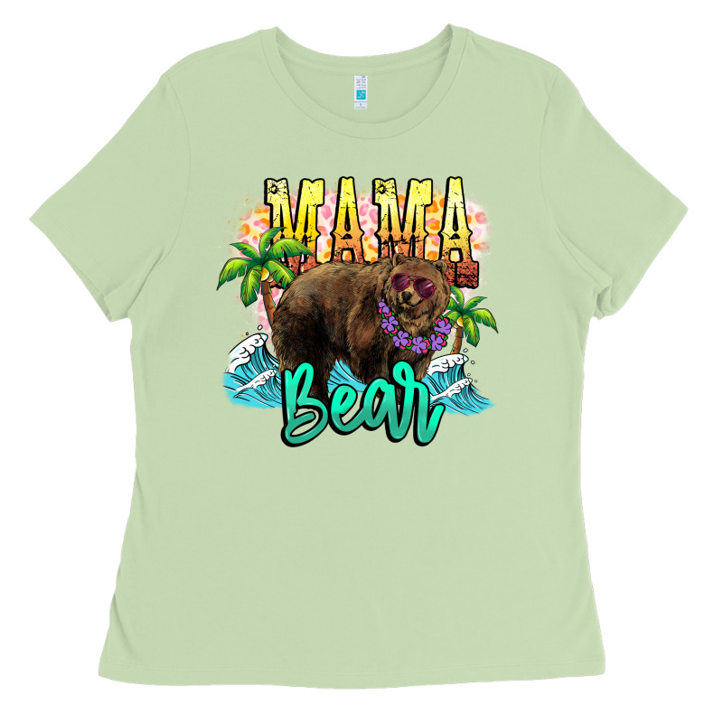 Mama Bear Summer Ladies Tee by NancyCooperArtShop | Teevron