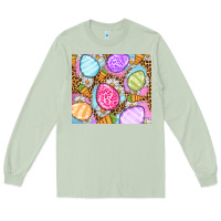 Matcha Easter eggs daisies carrots Long Sleeve Tee - OliviaCreatesArt