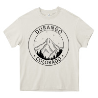 Cream Durango Mountain City - Colorado State Souvenir Gift Heavy Core Tee - trangStudio