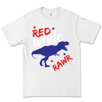 White 4th of July Dinosaur Premium Tee - Bettercallsaul