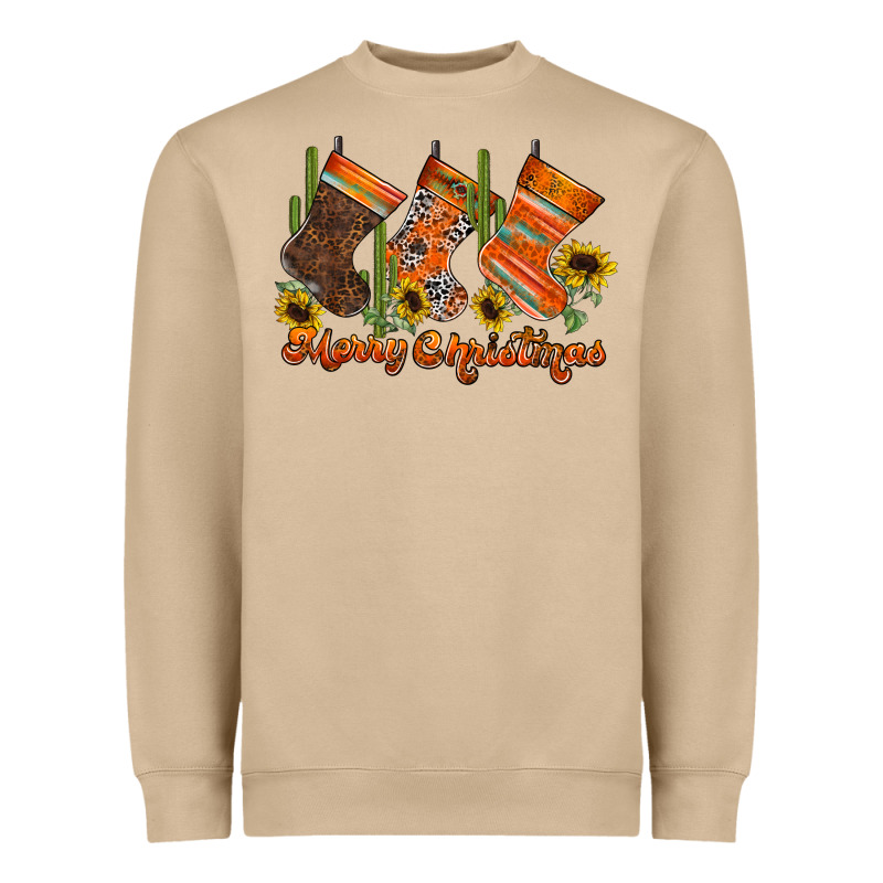 Western Christmas Heavyweight Sweatshirt by CowhideDigitalArt | Teevron