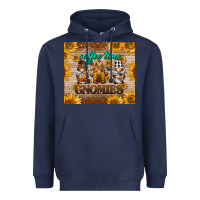 Navy coffee time gnomies Heavyweight Hoodie - BarkalooDesign