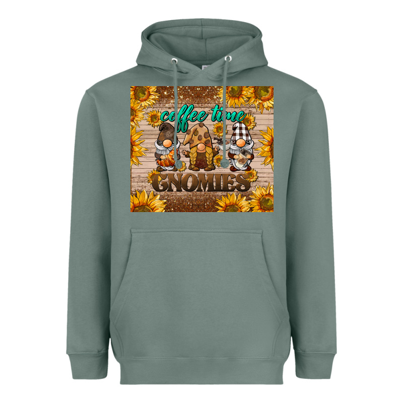Coffee Time Gnomies Heavyweight Hoodie by BarkalooDesign | Teevron