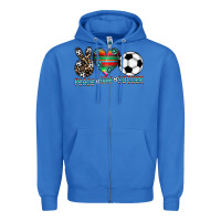 True Royal peace love soccer Zipper Hoodie - CowhideDigitalArt