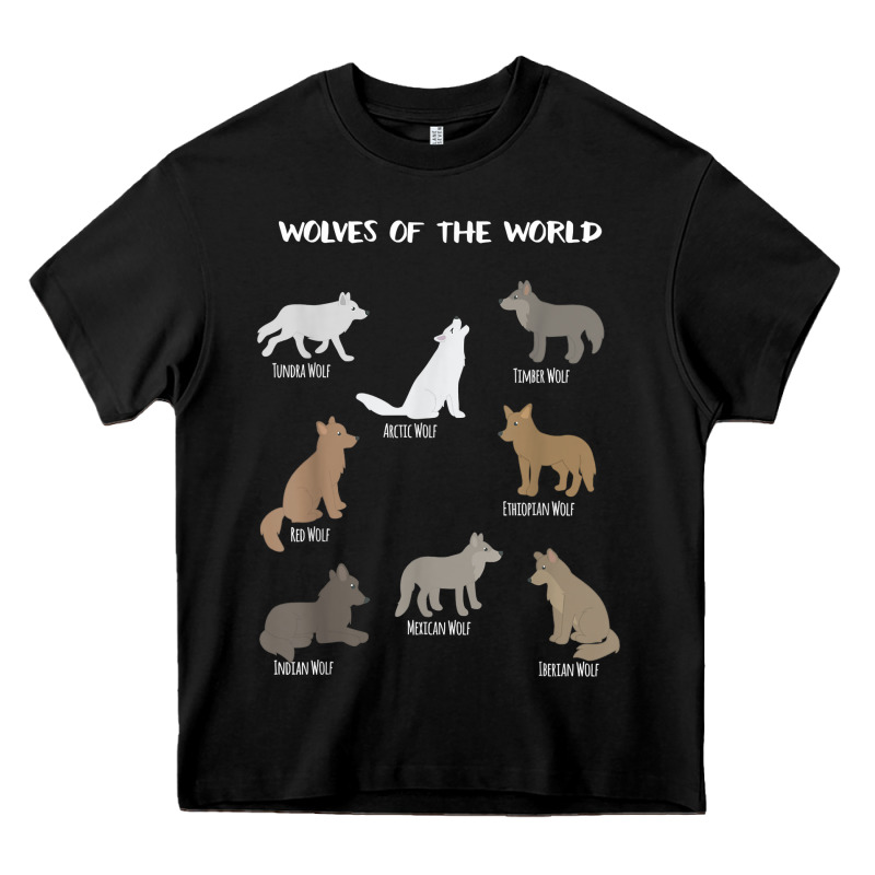 Wolves Of The World Educational Wolf Gift Heavy Core Tee by trangStudio | Teevron