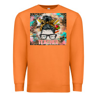 Carrot teacher messy bun tumbler Premium Sweatshirt - BarkalooDesign