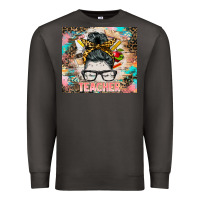 Smoke teacher messy bun tumbler Premium Sweatshirt - BarkalooDesign