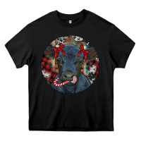 Black Black Angus Calf Christmas Heavy Core Tee - RanaPortraitStore