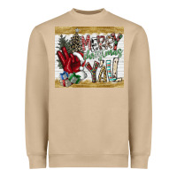 Mushroom merry christmas y'all Heavyweight Sweatshirt - CowhideDigitalArt