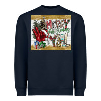 Navy merry christmas y'all Heavyweight Sweatshirt - CowhideDigitalArt