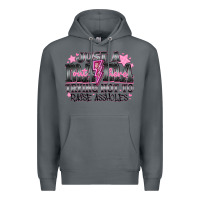 Rock Just a Mama Out Here Trying Not To Raise Assholes Premium Hoodie - CowhideDigitalArt