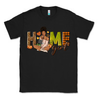 Black Home girl Fall afro girl Classic Tee - NancyCooperArtShop