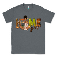 Charcoal Heather Home girl Fall afro girl Classic Tee - NancyCooperArtShop