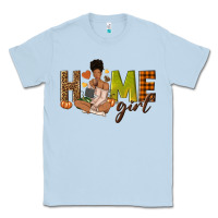 Dusty Blue Home girl Fall afro girl Classic Tee - NancyCooperArtShop